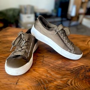 Satin Platform Sneakers